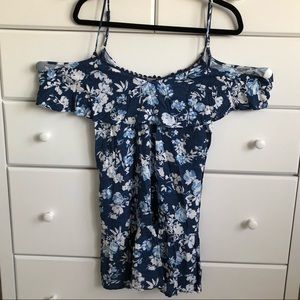 Speechless Cold Shoulder Floral Dress